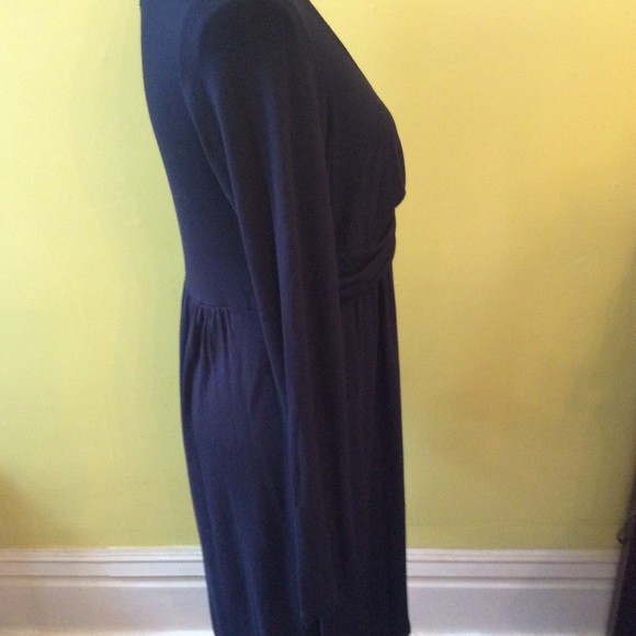Soprano Navy Blue Faux Wrap Dress size L - Picture 6 of 8
